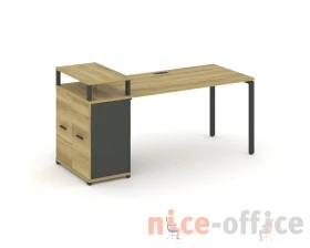 Стол рабочий с опорным распаш. шкафом с верх. горизонтом CN.SP-223 W 1800x720x917 Концепт / Concept images
