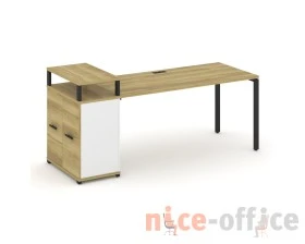 Стол рабочий с опорным распаш. шкафом с верх. горизонтом CN.SP-224 W 2000x720x917 Концепт / Concept images