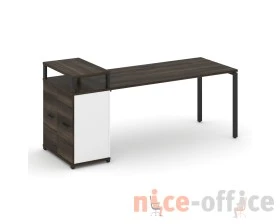 Стол рабочий с опорным распаш. шкафом с верх. горизонтом CN.SP-224 W 2000x720x917 Концепт / Concept images