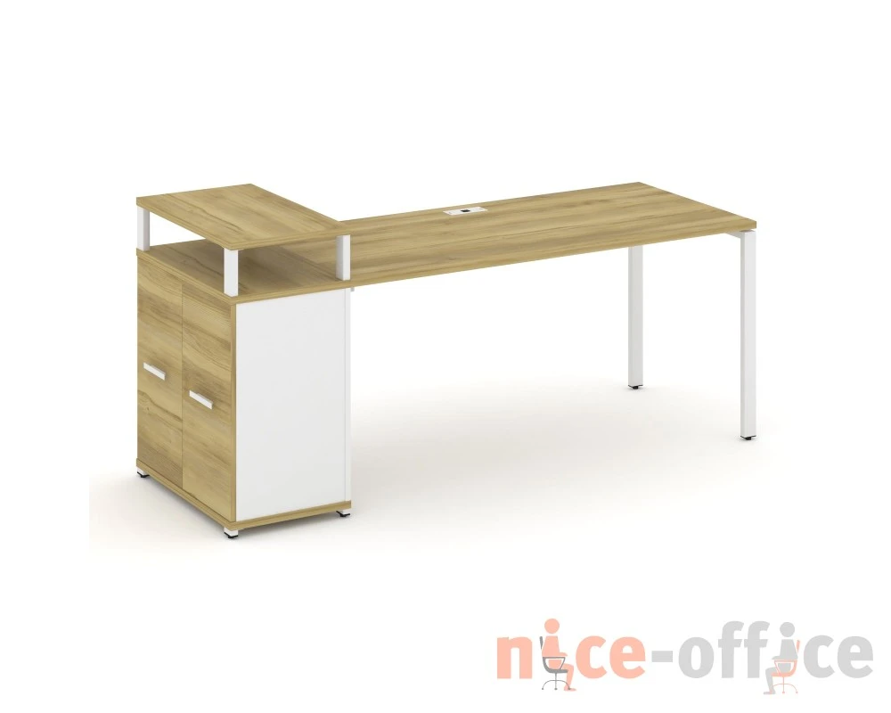 Стол рабочий с опорным распаш. шкафом с верх. горизонтом CN.SP-224 W 2000x720x917 Концепт / Concept