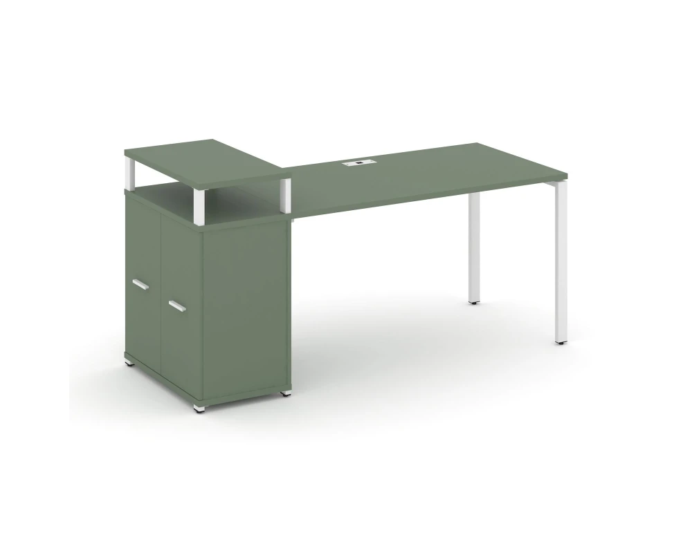 Стол рабочий с опорным распаш. шкафом с верх. горизонтом CN.SP-224 W 2000x720x917 Концепт / Concept