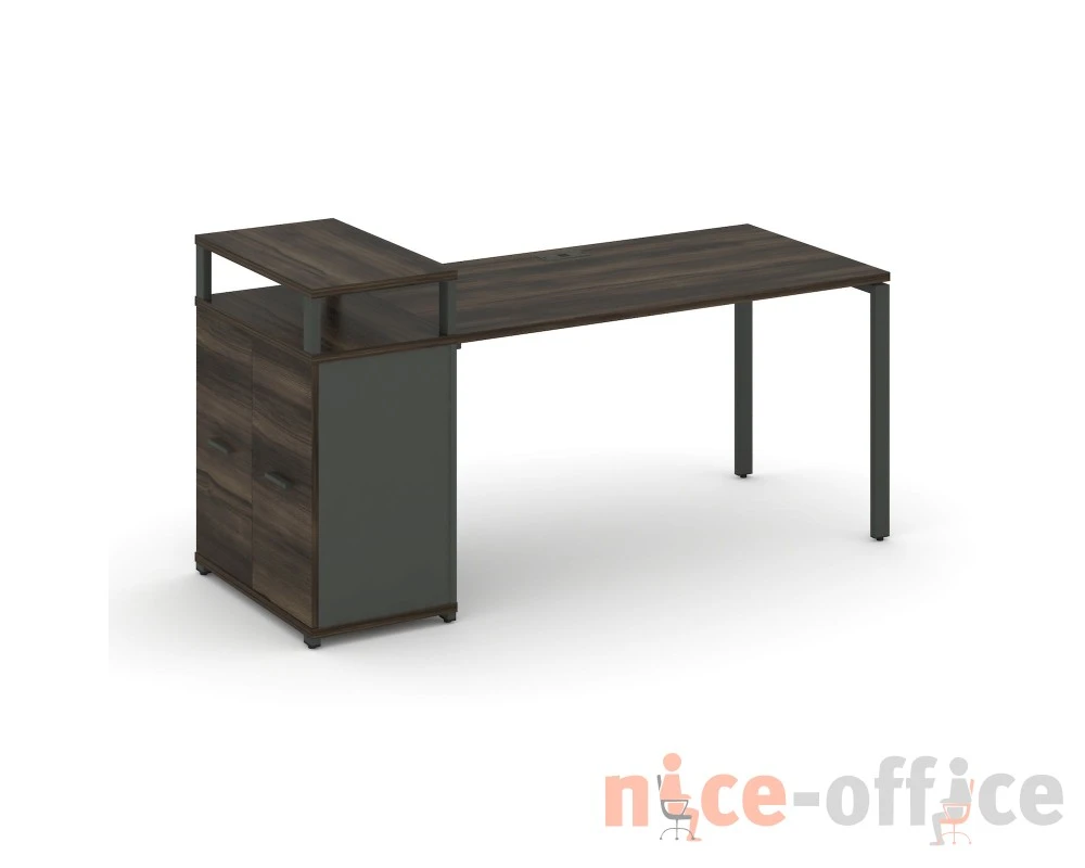 Стол рабочий с опорным распаш. шкафом с верх. горизонтом CN.SP-224 W 2000x720x917 Концепт / Concept