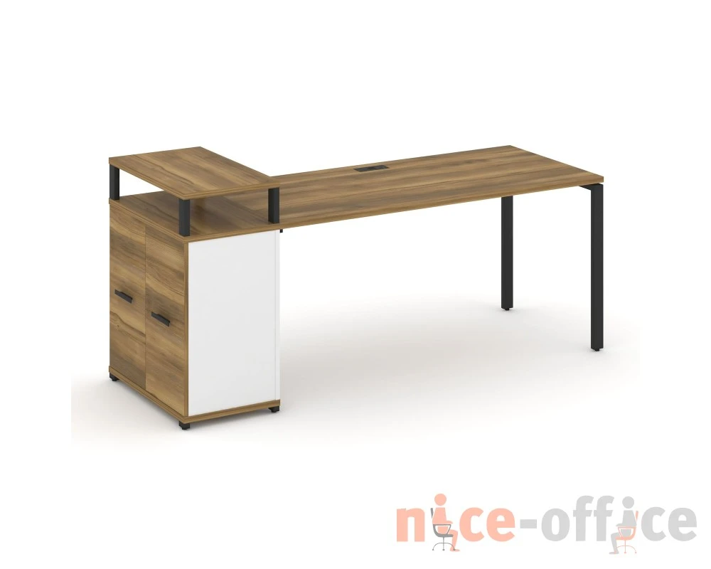 Стол рабочий с опорным распаш. шкафом с верх. горизонтом CN.SP-224 W 2000x720x917 Концепт / Concept