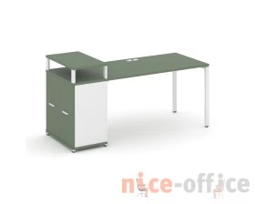 Стол рабочий с опорным распаш. шкафом с верх. горизонтом CN.SP-224 W 2000x720x917 Концепт / Concept images