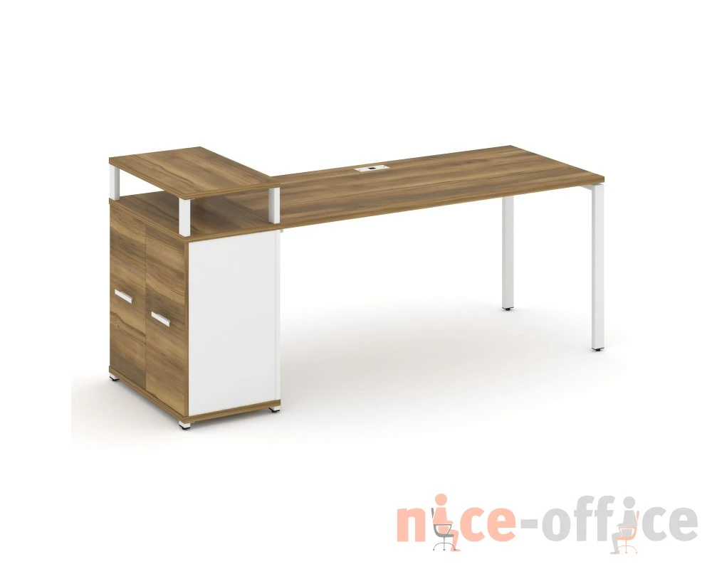 Стол рабочий с опорным распаш. шкафом с верх. горизонтом CN.SP-224 W 2000x720x917 Концепт / Concept