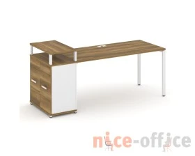 Стол рабочий с опорным распаш. шкафом с верх. горизонтом CN.SP-224 W 2000x720x917 Концепт / Concept images