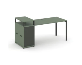 Стол рабочий с опорным распаш. шкафом с верх. горизонтом CN.SP-224 W 2000x720x917 Концепт / Concept images