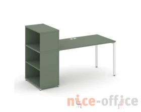 Стол рабочий с опорным стеллажом с надставкой низ. CN.SP-211 1800x720x1140 Концепт / Concept images