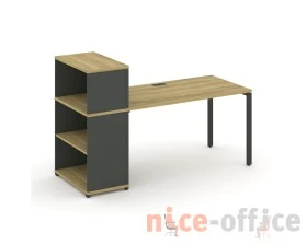 Стол рабочий с опорным стеллажом с надставкой низ. CN.SP-212 2000x720x1140 Концепт / Concept images