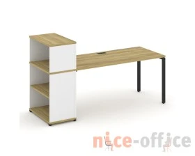 Стол рабочий с опорным стеллажом с надставкой низ. CN.SP-212 2000x720x1140 Концепт / Concept images