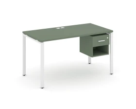 Стол рабочий с подвесной тумбой 1 открытой нишей и одним ящ. CN.SP-119 W 1380x720x750 Концепт / Concept images