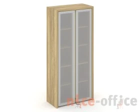 Шкаф высокий широкий (2 высоких фасада стекло сатин в раме) Корнер / Corner images