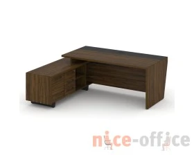 Стол для руководителя с опорной тумбой, левый 200 Корнер / Corner images