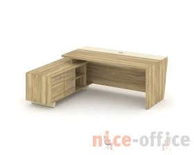 Стол для руководителя с опорной тумбой, левый 200 Корнер / Corner images