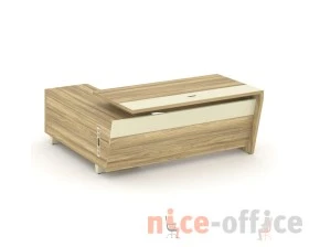 Стол для руководителя с опорной тумбой, правый 180 Корнер / Corner images