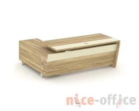 Стол для руководителя с опорной тумбой, правый 200 Корнер / Corner images