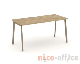 Стол рабочий с вырезом на плоскоовальной трубе 158x73x75 Эстетика / Estetica images