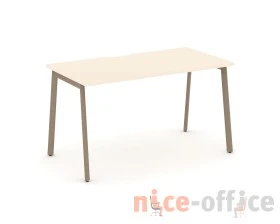 Стол рабочий с вырезом на плоскоовальной трубе 138x73x75 Эстетика / Estetica images