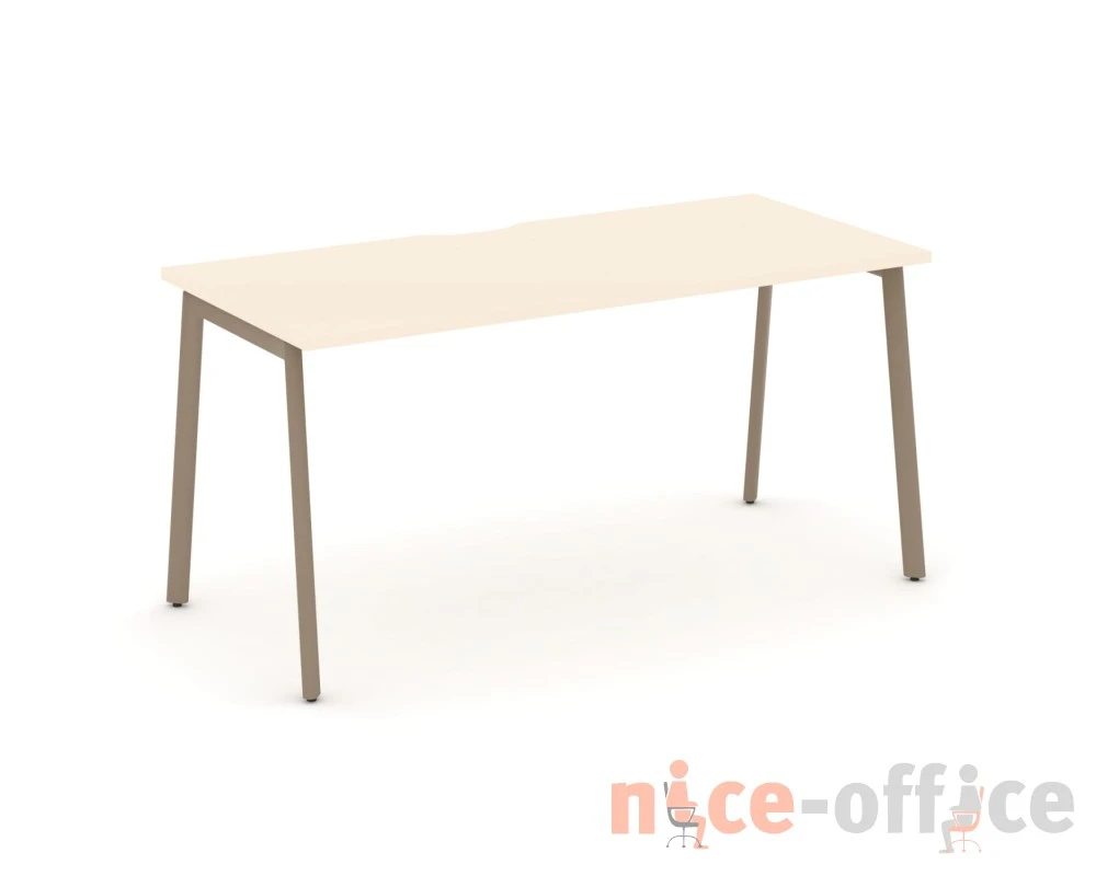 Стол рабочий с вырезом на плоскоовальной трубе 158x73x75 Эстетика / Estetica