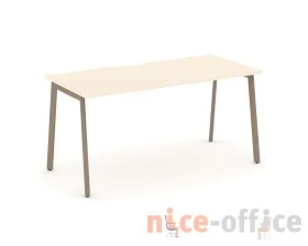 Стол рабочий с вырезом на плоскоовальной трубе 158x73x75 Эстетика / Estetica images