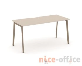 Стол рабочий с вырезом на плоскоовальной трубе 158x73x75 Эстетика / Estetica images