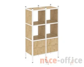 Прямой стеллаж L-03 862x446x1458 Лофт / Loft images