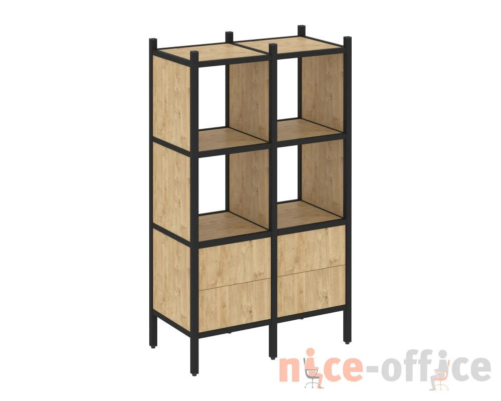 Прямой стеллаж L-03 862x446x1458 Лофт / Loft