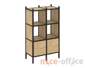 Прямой стеллаж L-03 862x446x1458 Лофт / Loft images