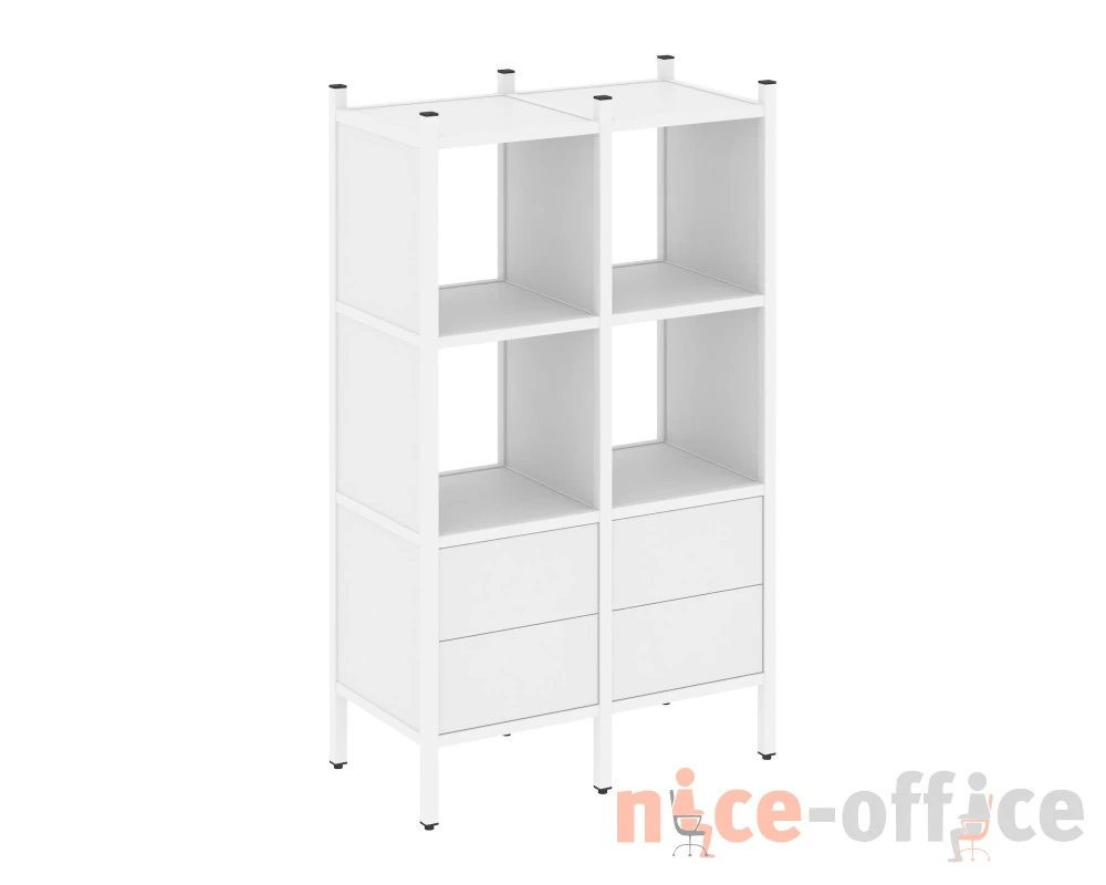 Прямой стеллаж L-03 862x446x1458 Лофт / Loft