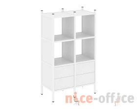 Прямой стеллаж L-03 862x446x1458 Лофт / Loft images