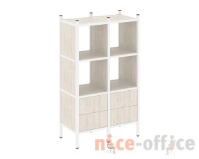 Прямой стеллаж L-03 862x446x1458 Лофт / Loft images