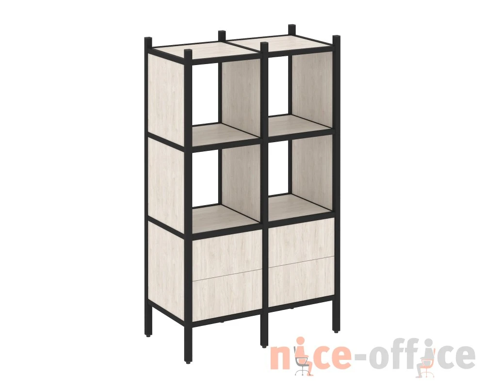 Прямой стеллаж L-03 862x446x1458 Лофт / Loft