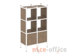 Прямой стеллаж L-03 862x446x1458 Лофт / Loft images
