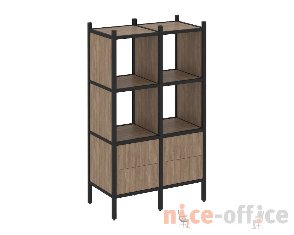 Прямой стеллаж L-03 862x446x1458 Лофт / Loft