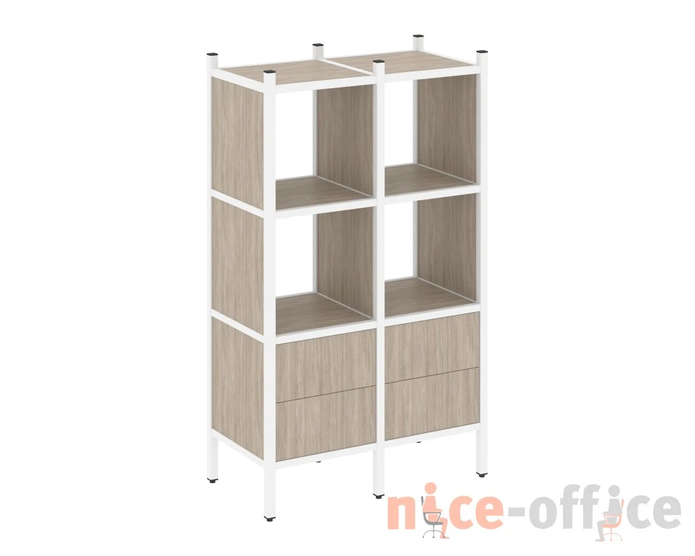 Прямой стеллаж L-03 862x446x1458 Лофт / Loft