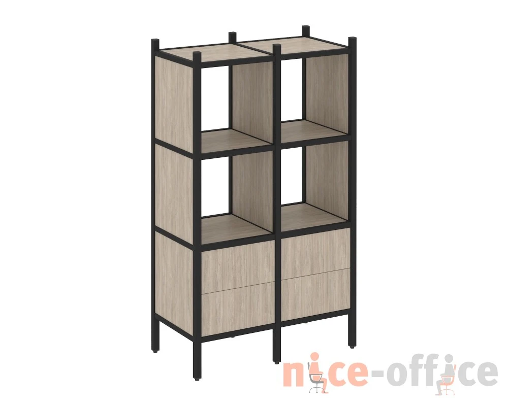 Прямой стеллаж L-03 862x446x1458 Лофт / Loft