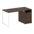 Венге цаво/Металл белый
