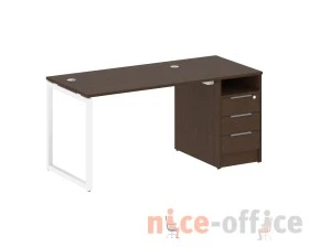 Рабочая станция с тумбой на О-образном м/к 1612x720x750 Метал Систем Куатро 4х4 / Metal System Quattro 4x4 images