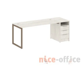 Рабочая станция с тумбой на О-образном м/к 2012x720x750 Метал Систем Куатро 4х4 / Metal System Quattro 4x4 images