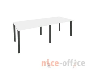 Стол переговорный (2 столешницы) на П-образном м/к 2360x980x750 Оникс / Onix images