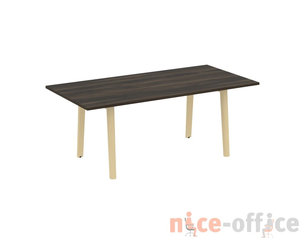Стол переговорный, опоры - массив дерева 198x98x75 Оникс Вуд Директ / Onix Wood Direct