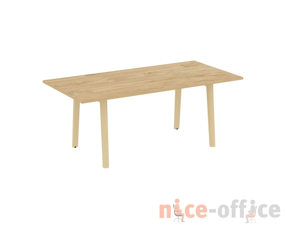 Стол переговорный, опоры - массив дерева 198x98x75 Оникс Вуд Директ / Onix Wood Direct