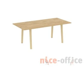 Стол переговорный, опоры - массив дерева 198x98x75 Оникс Вуд Директ / Onix Wood Direct images