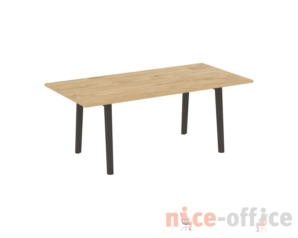 Стол переговорный, опоры - массив дерева 198x98x75 Оникс Вуд Директ / Onix Wood Direct