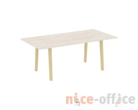 Стол переговорный, опоры - массив дерева 198x98x75 Оникс Вуд Директ / Onix Wood Direct images
