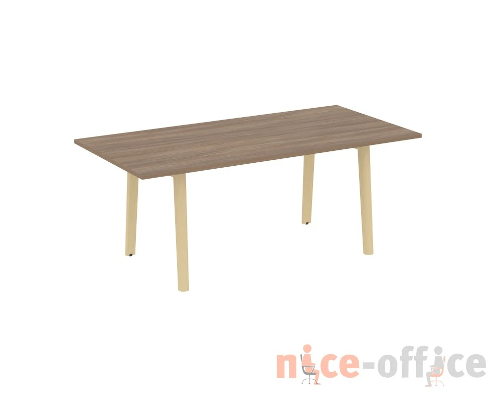 Стол переговорный, опоры - массив дерева 198x98x75 Оникс Вуд Директ / Onix Wood Direct