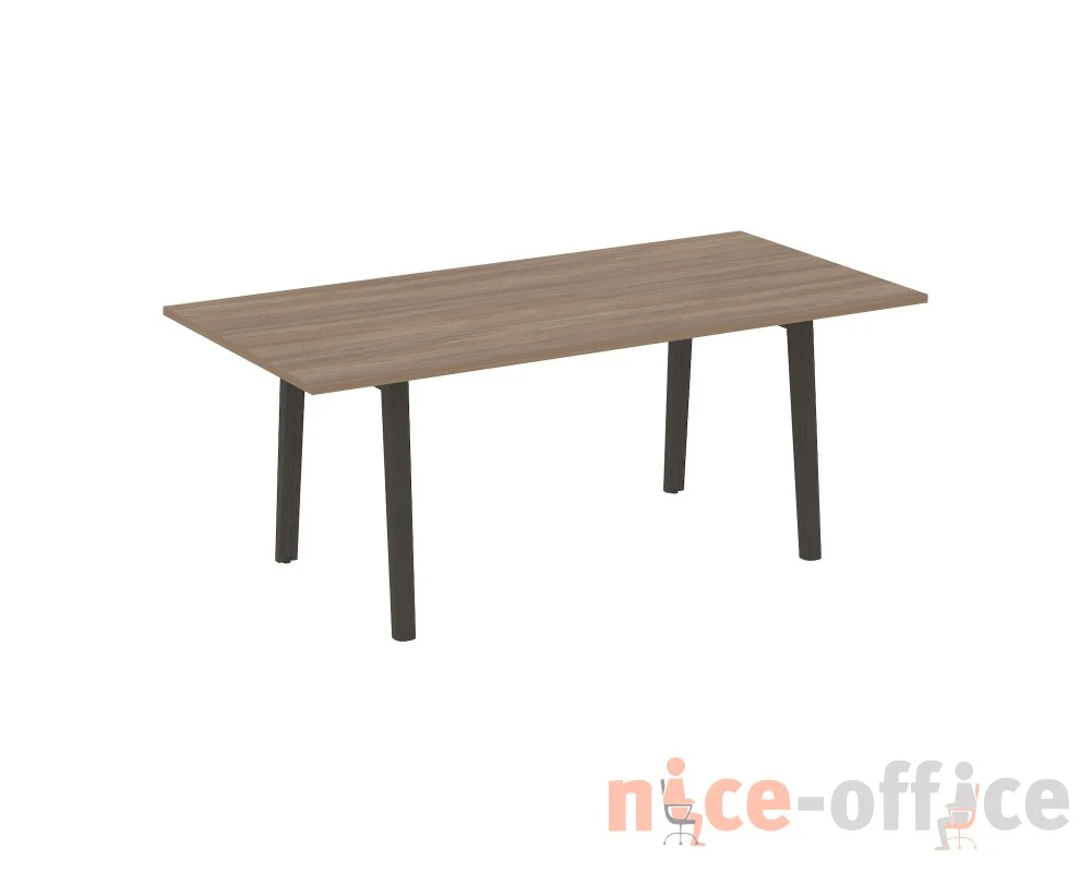 Стол переговорный, опоры - массив дерева 198x98x75 Оникс Вуд Директ / Onix Wood Direct