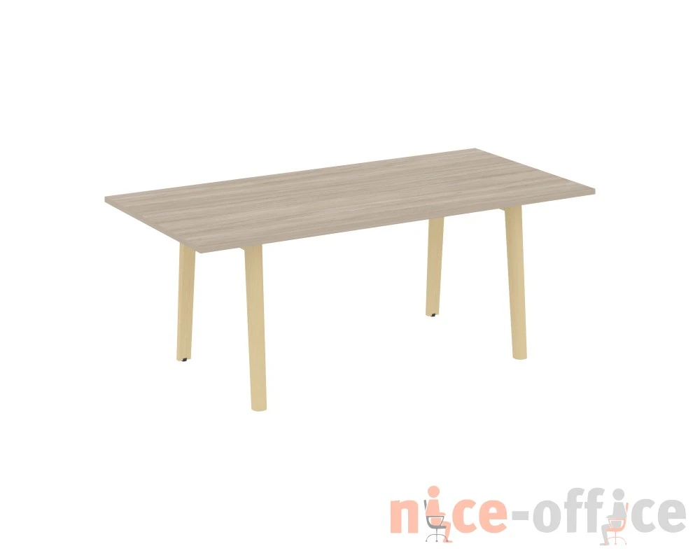 Стол переговорный, опоры - массив дерева 198x98x75 Оникс Вуд Директ / Onix Wood Direct