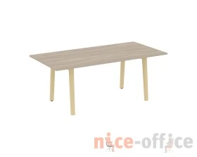Стол переговорный, опоры - массив дерева 198x98x75 Оникс Вуд Директ / Onix Wood Direct images