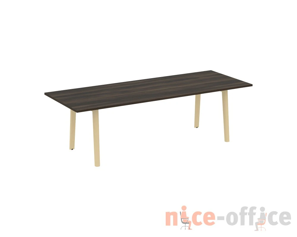 Стол переговорный, опоры - массив дерева 258x98x75 Оникс Вуд Директ / Onix Wood Direct